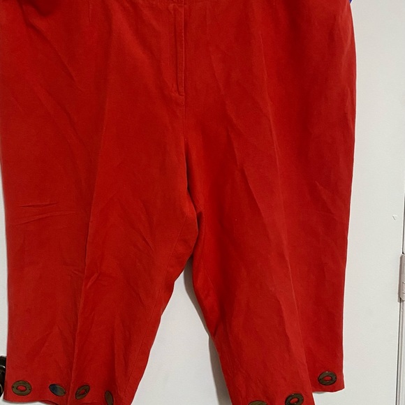 Women Linen Capri Pants 24W Oversized Women trousers Pants Big & Tall - Picture 3 of 14